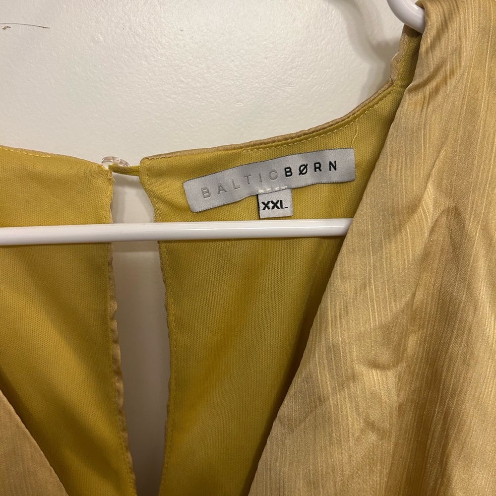 Baltic Born Prague Satin Maxi Dress in Mustard - Picture 4 of 12